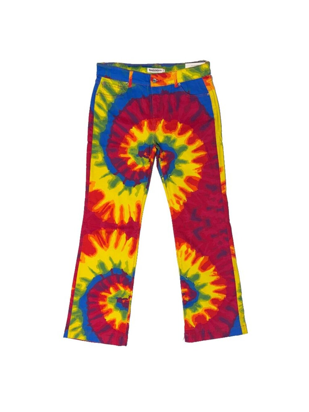 Ranch Dress’n Women’s Mid-Rise Denim Trouser Super Stretch Tie Dye size XL NWT